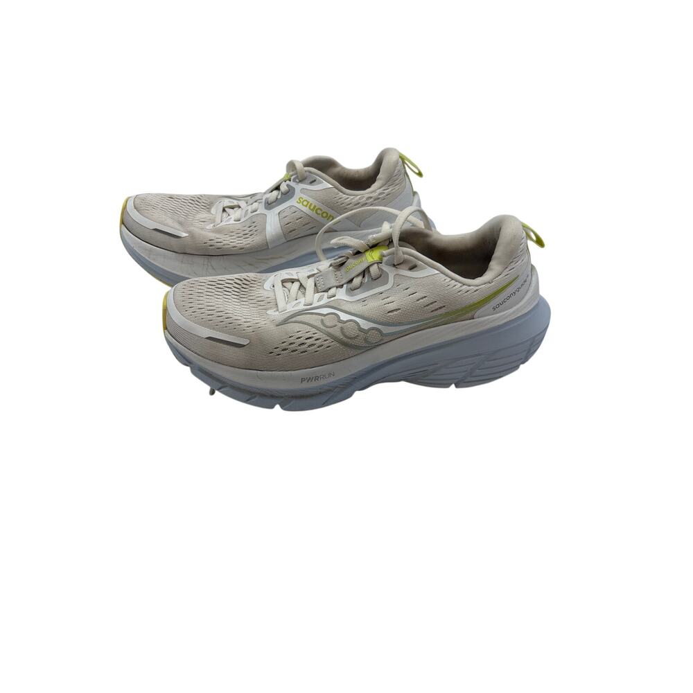 Saucony Women’s Running Shoes Size 6 White Gray Neon Yellow Athletic Sneakers